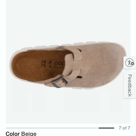 new PAPILLIO BY BIRKENSTOCK suede boston clog shoes 38 7-7.5 - Picture 5 of 5
